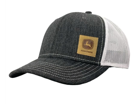 Cappellino John Deere con parte posteriore in rete e toppa