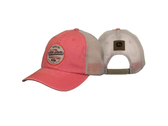 Cappellino John Deere con parte posteriore in rete e logo