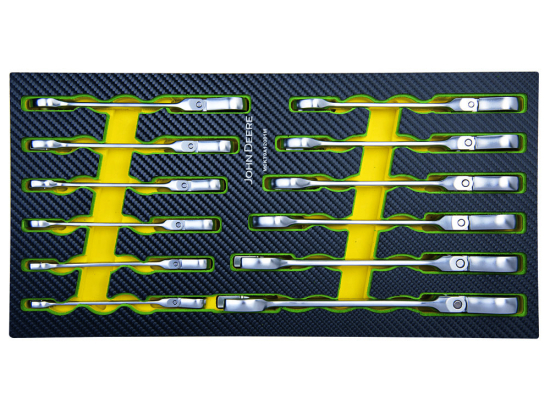 12 PC. flexible head speed wrench set