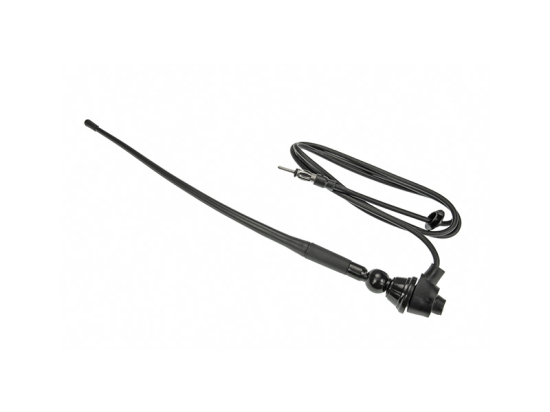 Black rubber audio aerial