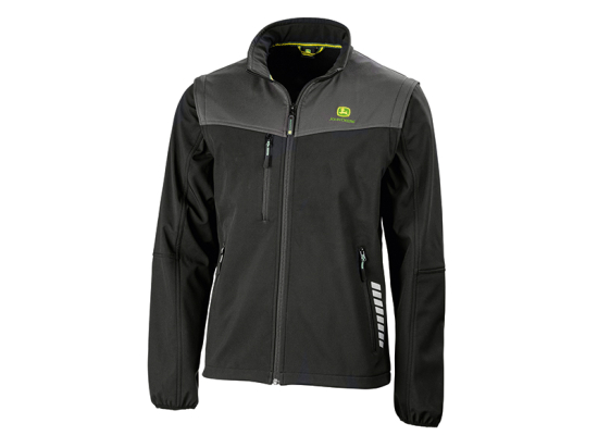 Veste souple noire à manches zippées