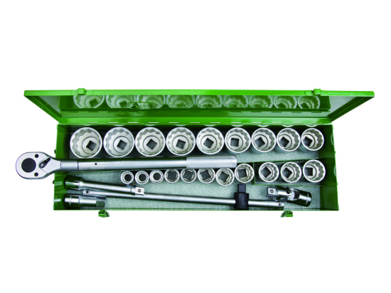 25 PC. 3/4\" 12-point socket set inch