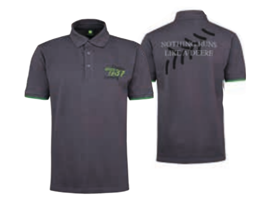 Polo-Shirt „Nothing Runs Like A Deere“