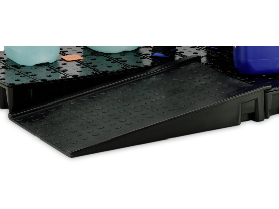 Access ramp for PE ground protection systems, ulimate load 300 kg, weight approximately 13 kg