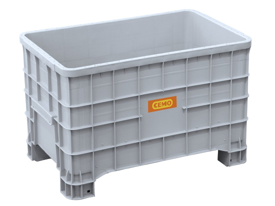 Altbatteriebox 300 l, grau, mit 4 Füßen