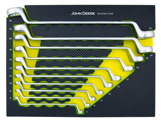 10 PC. 75° offset ring wrench set