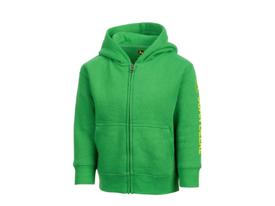 Felpa per neonati con cappuccio e zip John Deere