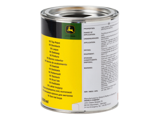 John Deere nero medio, lucido, vernice ad umido 1 litro