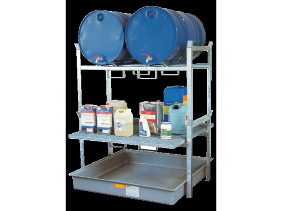 Rastrelliera per fusti tipo 800 w. barrel** supporti e griglia di supporto