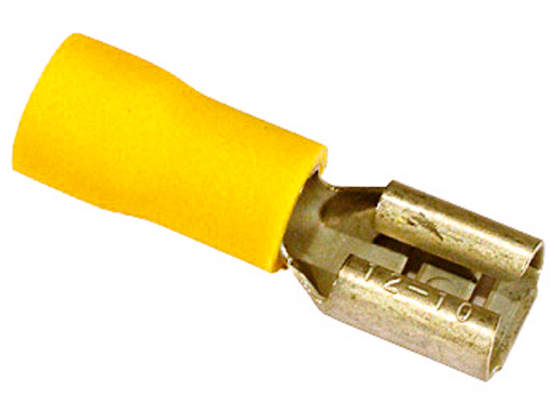 Yellow lucar female terminal 6.4mm