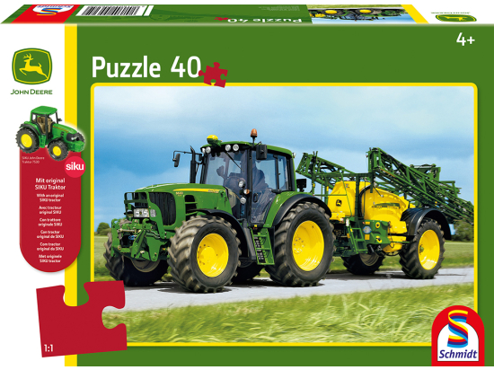 Puzzle + Tracteur SIKU "Tracteur 6630 avec pulvérisateurs traînés"