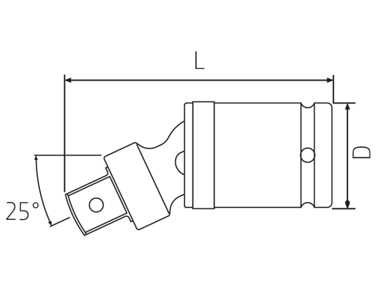 3/4\" impact universal joint with ball