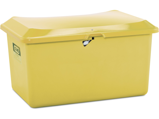 GRP Grit container 400 L, yellow/yellow, without chute
