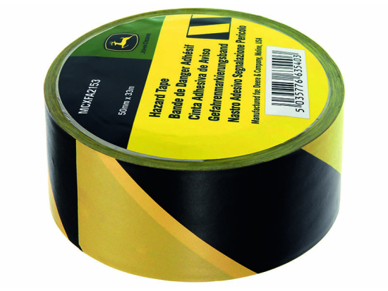 Selbsthaftendes Warnband – gelb-schwarz gestreift 50mm x 33m