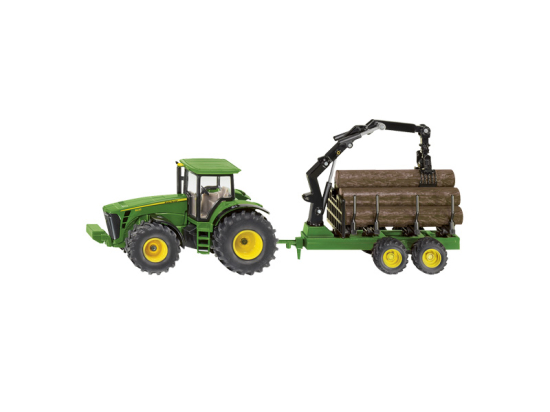 John Deere Tractor 8430 with Forestry Trailer