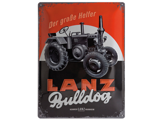 Lanz Plaque métallique 30 x 40 cm - Bulldog