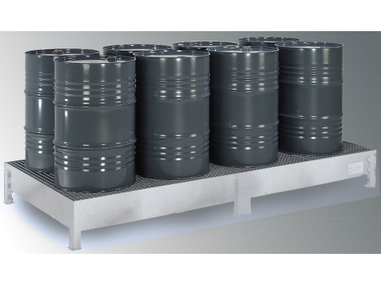 Sump pallets Type SW8 galvanized, with grating
