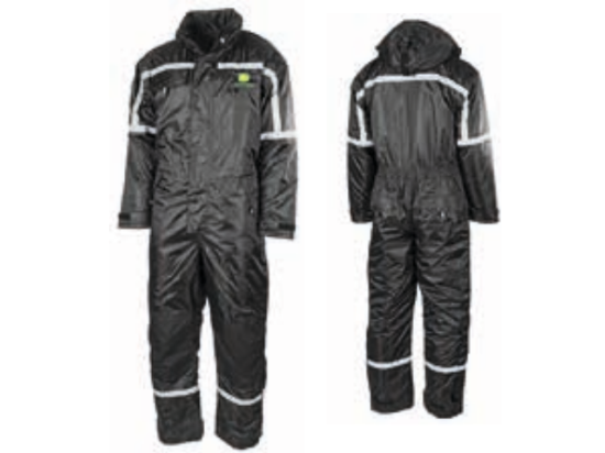 Wasserdichter gepolsterter Overall Black