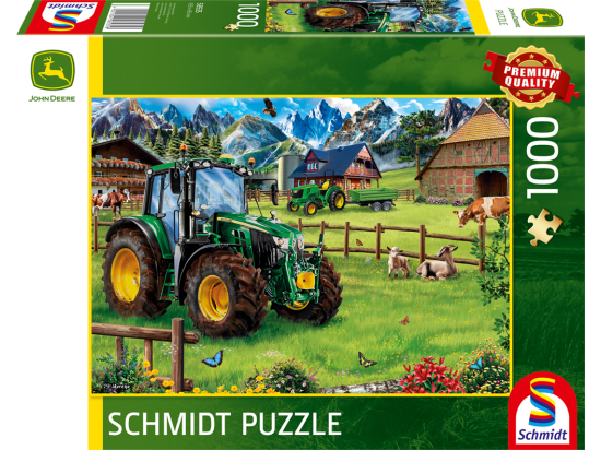 Puzzle „John Deere Traktor 6120M im Alpenvorland“