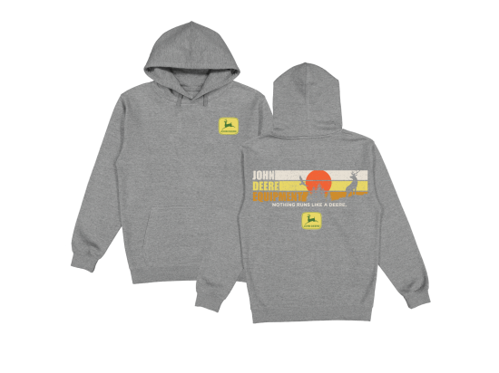 John Deere Kapuzensweatshirt, grau