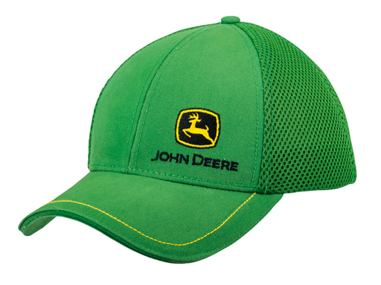 Casquette à maille verte avec logo
