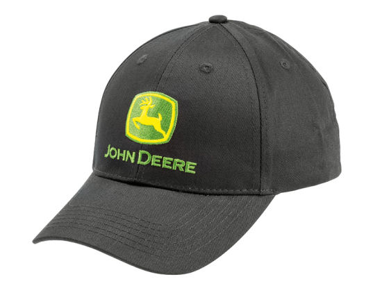 Black Trademark Cap John Deere