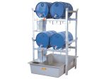 Rack per fusti tipo 400 con supporto per 2 fusti e vassoio di raccolta***