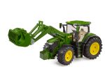 John Deere 7R 350 con caricatore frontale e rimorchio