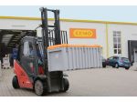 CEMbox 750L, grey/orange with side door 50 x 45 cm