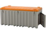 CEMbox 750L, grey/orange with side door 50 x 45 cm