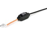 Cable switch cpl. 16A / 250V, bipolar, black plastic