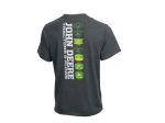 T-shirt nera con evoluzione del logo