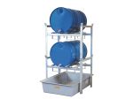 Rack per fusti tipo 400 con supporto per 2 fusti e vassoio di raccolta***