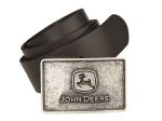 Leather Belt with Engraved Buckle