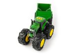 Trattore con battistrada Monster e rimorchio John Deere