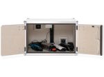 Armoire de chargement de batterie BASIC Détecteur de fumée, alimentation électrique dans l'armoire ventilation technique, coupure de l'alimentation en cas de chaleur