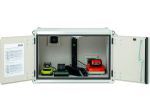 Armoire de charge de batterie PREMIUM avec alarme, coupure de courant en cas de dégagement de fumée, détecteur de fumée avec sortie flottante pour signal d'alarme