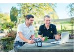 Cintura in cuoio con logo, John Deere