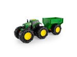 Trattore con battistrada Monster e rimorchio John Deere