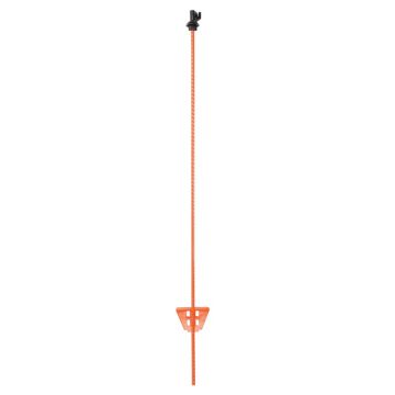 Federstahlpfahl 1,00m orange mit schwarzem Isolator (1) GAL-066568