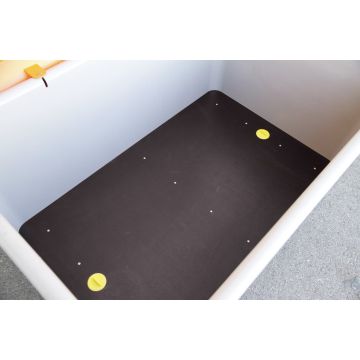 Plaque d'insertion pour conteneur rectangulaire en PRV, transportable à l'aide d'un chariot élévateur, 400 L CEM-10740