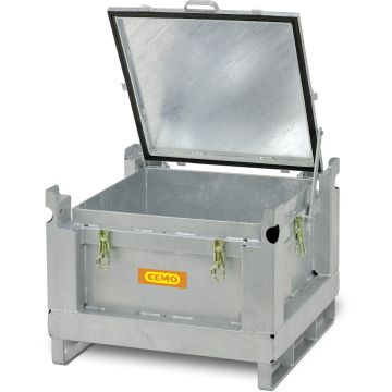 Contenitore di raccolta in acciaio per batterie CEM-11201