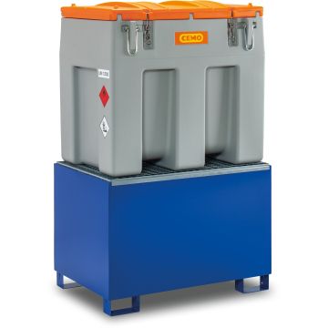 Auffangwanne Typ SW600/2, laqué, mit Gitterrost verzinkt CEM-11505