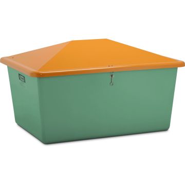 Grit container 1500 l, green/orange without chute CEM-7443