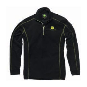 Black Fleece Pullover with Zip MCS26025008