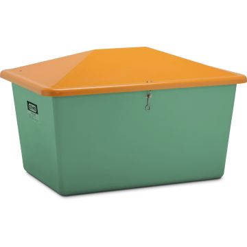 Contenitore per graniglia 1100 l, verde/arancione, senza scivolo CEM-7441