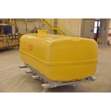 GRP transport tank 10000 L, trunk-shaped, with baffles, dome ø 420 mm, with flap lid CEM-11326