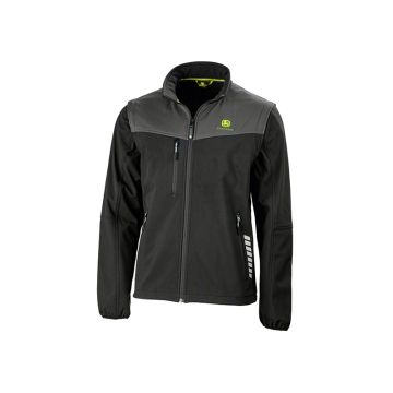 Schwarze Softshell-Jacke mit abnehmbaren Ärmeln MCS3053800