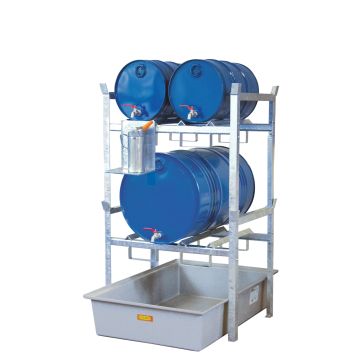 Drum rach type400 with 2barrel support and collection tray*** CEM-7664