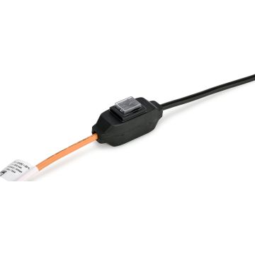 Cable switch cpl. 16A / 250V, bipolar, black plastic CEM-90958
